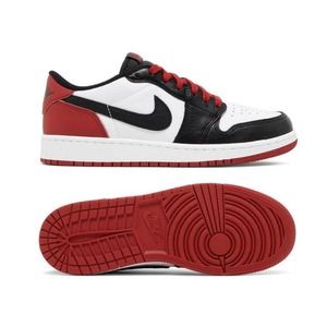 Air Jordan 1 Retro Low OG Black Toe (GS) Kids Basketball Shoes CZ0858 106 NEW